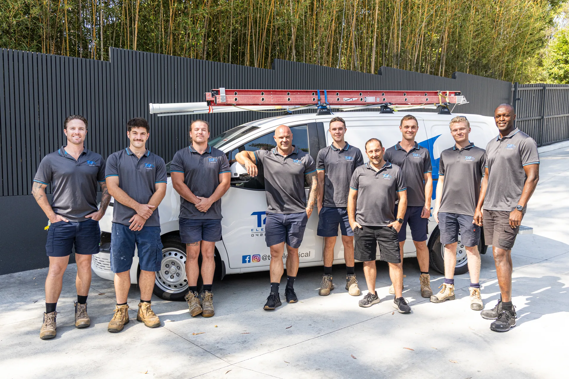 The Family Electrician Arundel team with a service van